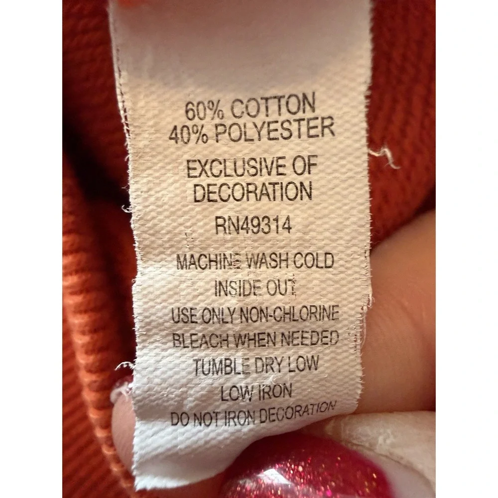 Champion Virginia Tech Hokies Hoodie – Orange & Maroon‎ – Men's Medium - Picture 10 of 11